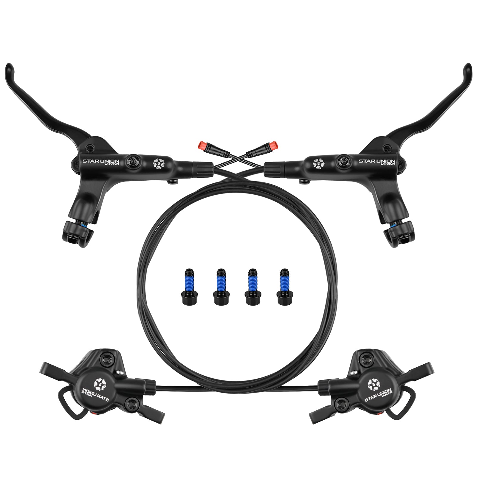 STAR UNION 240PYD eBike Hydraulic Brake Set for Lectric 602, 2-Pin