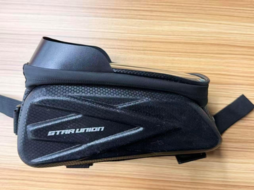 Carbon Fiber Bike Frame Bag | Waterproof Top Tube Phone Storage Bag for Road & Mountain Bikes