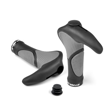 STAR UNION G011L Ergonomic Lock-On Grips (22.2mm) — Widened Palm Support, Dual Lock Rings, 140mm