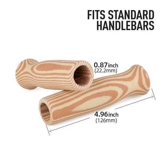 STAR UNION G005 EVA Ergonomic Bike Handlebar Grips (22.2mm) — Lightweight Comfort, 126mm