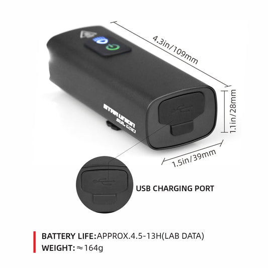 STAR UNION SUL1210 1200 Lumen Bike Front Light with High/Low Beam, USB-C Rechargeable, Aluminum Alloy Bicycle Headlight