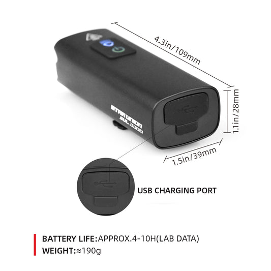 STAR UNION SUL2200 2200 Lumen Bike Front Light with High/Low Beam, USB-C Rechargeable, Aluminum Alloy Bicycle Headlight