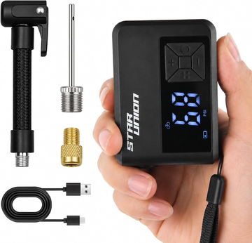 STAR UNION Mini Electric Bike Pump 130 PSI, USB-C Rechargeable Bicycle Tire Inflator for Presta & Schrader